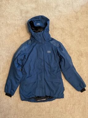 Helly Hansen Men Ski Snowboard Winter Jacket Waterproof Windproof Blue S EUC